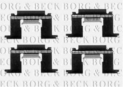 BORG & BECK bbk1117 -  Комплектующие, колодки дискового тормоза